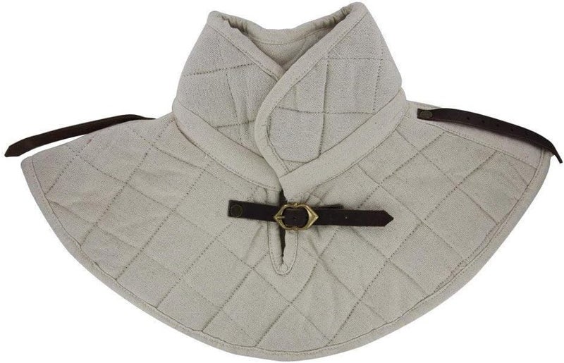 NAUTICALMART ياقة درع قطنية مبطنة ملابس متوسطة بيضاء - Image 1
